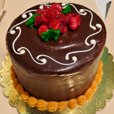 Panqueque chocolate frambuesas